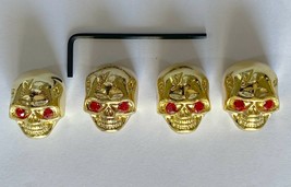 Skull Knob Electric Guitar Volume Tone Control Knobs Skull Head Gold - $15.88