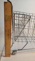 Miniature Metal Shopping Cart that Rolls VTG image 8