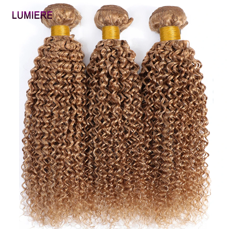 8-30&quot; Kinky Curly Human Hair Bundles Deal 100% Virgin Brazilian Deep Curly Water - £58.61 GBP+