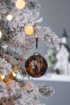 D3.9&quot; Glass Christmas Ball Ornaments Set of 6 Holiday Tree Decorations - $58.99