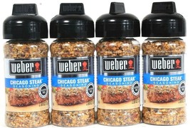 4 Ct Weber 2.50 Oz Chicago Steak Gluten Free No MSG Seasoning BB 3/15/20 - £15.95 GBP