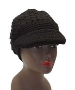 Visor Cap Black - 100% Cotton Beanie Kufi Visor Skull Cap Knit Hat Women - £21.53 GBP
