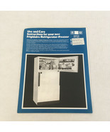 Vintage frigidaire refrigerator freezer use and care instructions owners... - €17,15 EUR