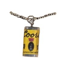 Retro Coors Beer Can Pendant Necklace Waitress Sports Drink Charm Funky Jewelry - £3.97 GBP
