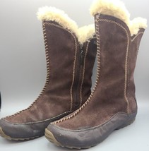 Sporto Womens W2063 Brown Suede Winter Boots Zipper Mid Calf Insulated Size 8 - £15.45 GBP