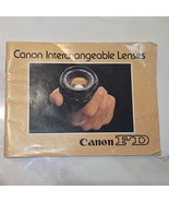 Canon FD Interchangeable Lenses Brochure Instructions Chart Guide - $9.78