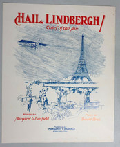 Charles Lindbergh Hail Chief Of The Air One Sheet 11x13&quot; Mini Music Poster - $31.97