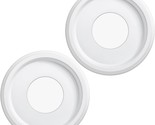 2 Pcs. 9-3/4-Inch Smooth White Finish Home Lighting Ceiling Medallions R... - $36.99