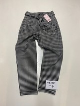 Miss Selfridge Piccola Nero Motivo a Quadretti Pantaloni Affusolati (exp105) - $29.02