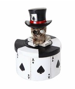Ace of Space Skull Poker Chips Stash Box Dead Man&#39;s Hand Skull Collectib... - $21.04 CAD