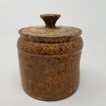 Vintage Stoneware Canister Sugar Bowl Brown USA 70s &quot;Tami 75&quot; - £22.90 GBP