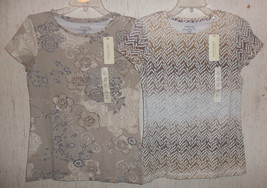 Lot Of (2) Nwt Womens Sonoma &quot;Everyday Tee&quot; Crew Neck Tops Size Xs - $23.33