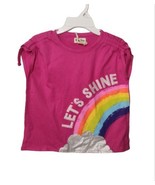 Hatley Girls Rainbow Shirt Size 3 Ruched Tie Sleeves Metallic Embroidere... - £8.96 GBP