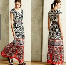 Anthropologie Vanessa Virginia Chennai Dress 2 Silk Batik Coastal Tribal... - £50.42 GBP