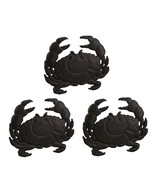 Zeckos Set of 3 Cast Iron Crab Rustic Brown Stepping Stones - £70.17 GBP