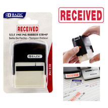 Received Self Inking Rubber Stamp Business Office Store Work Red Ink Mes... - $17.99