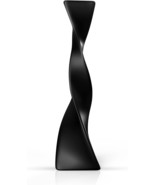 Twisted Tall Creative Black Vase, Tall Slender Floor Vase, Modern Home D... - £35.24 GBP