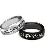 COI Tungsten Carbide SuperMan Wonder Woman Ring - TG3642A  - £31.37 GBP