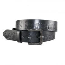 Jack Daniel&#39;s Black Leather Embossed 1.5&quot; Belt Black - £37.34 GBP