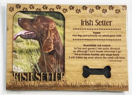 IRISH SETTER Dog Profile Laser Engraved Wood Picture Frame Magnet - £10.82 GBP