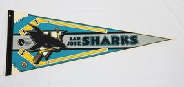 VINTAGE Early 90s San Jose Sharks Wincraft 12x30&quot; Felt Pennant - $98.99