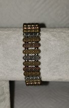 Bracelet Copper And Silver Toned Stretch - £9.34 GBP
