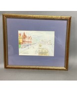 Watercolor Painting of Penarth Pier &amp; Esplanade In Wales By JE Davies - $34.32 CAD