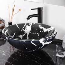 Tempered Glass Vessal Sink Bathroom Washing Bowl Hotel Basin Aqt0122 - £131.74 GBP