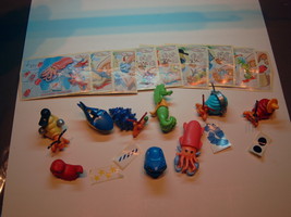 Kinder - 2008 TT056-064 Sea animals - complete set + 9 papers + 4 stickers  - $10.00
