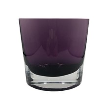 Purple Glass Vase Thick Heavy Weighted Bottom Eye Shaped Indoor Tabletop Décor - £15.81 GBP