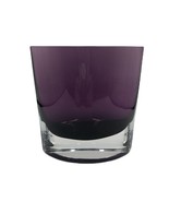 Purple Glass Vase Thick Heavy Weighted Bottom Eye Shaped Indoor Tabletop... - £15.55 GBP