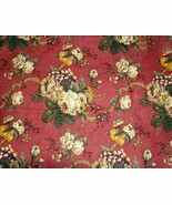 Raymond Waites Conservatory Fruit Pears Grapes Rust Decorator Fabric 54&quot;... - $10.99