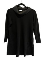 J JILL Pure Jill Womens Dress Black Gray Cowl Neck Long Sleeve Shift XS ... - £12.02 GBP
