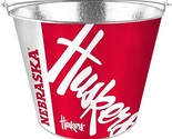 Collegiate Ice Beer Buckets 5qt Nebraska 2 Sided Logo - $22.98