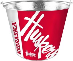 Collegiate Ice Beer Buckets 5qt Nebraska 2 Sided Logo - £18.07 GBP