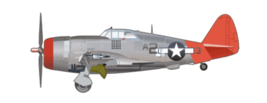 7&quot; us military air force thunderbolt p-47 bumper sticker decal usa made - £21.54 GBP
