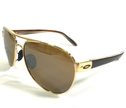 Oakley Gafas de Sol OO4110-02 Divulgación Oro Aviador Monturas con Marrón Lentes - £132.69 GBP