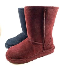 BearPaw Elle Short Suede Sheepskin/Wool Water Resistant Boot Choose Sz/Color - £54.93 GBP+