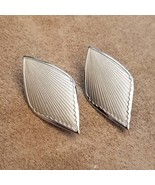 Vintage Silver Tone Kite Clip-On Earrings - £7.04 GBP