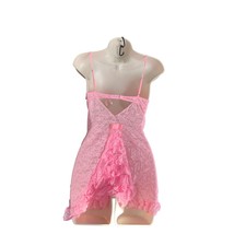 Victorias Secret Pink Womens Size Medium The Lace Teddy Nightgown Bowl R... - £22.19 GBP