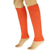 Orange Leg Warmers for Women 80s Retro Style Sport Leg Sock - £8.55 GBP