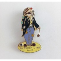 Vintage Blandon Lion 14-P Colorful Hobo Clown Lapel Hat Pin - $8.42