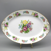 Oval Platter 11.75 inch Occupied Japan Floral Flower Vintage Kingswood China - £10.22 GBP