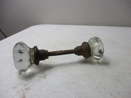 Antique Glass Door Knob Handles vintage set old 2&#39;&#39; and 2.25 across - £18.73 GBP