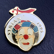 Syrian 1995  Shriners Clown Vintage Metal Pin Enamel Small - £9.54 GBP