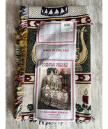 Vintage w/ Tags 50x60 Candlelight Angels Double Woven Throw Blanket - £22.53 GBP