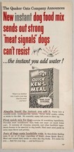 1956 Print Ad Ken-L Meal Quick Dog Food Quaker Oats Company - £11.66 GBP