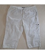 Womens Chaps Crop Pants Clam Digger White Size 16 (38 X 20) 100% Cotton  - $11.18