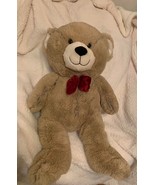 EUC Dan Dee Large Brown Teddy Bear with Red Bow 27 Inches Tall - £11.65 GBP