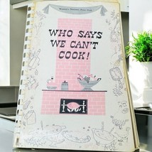 Vtg 1955 WOMEN&#39;S NATIONAL PRESS CLUB Spiral White House Cookbook Kitschy... - $14.87